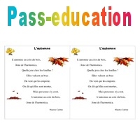 L'automne - Poésie sur les saisons : Primaire 3 - PDF à imprimer
