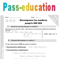 Décomposer les nombres jusqu’à 999 999 - Séance 2 - Cours, Leçon ...