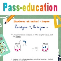 Signes + et - - Cours, Leçon : Primaire 1 - PDF à imprimer