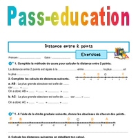 Distance entre deux points - Exercices avec les corrigés : Secondaire 1 ...