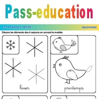 Les 4 saisons - Graphisme : Maternelle 1, 2 - PDF à imprimer