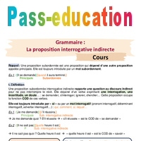 Question Indirecte La proposition interrogative indirecte - Séquence complète : Secondaire ...