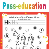 Lettre H - Discrimination visuelle : Maternelle 1, 2 - PDF à imprimer