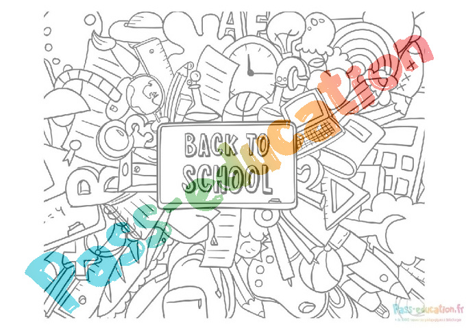 Coloriage gratuit rentrée scolaire : téléchargez et imprimez des ...