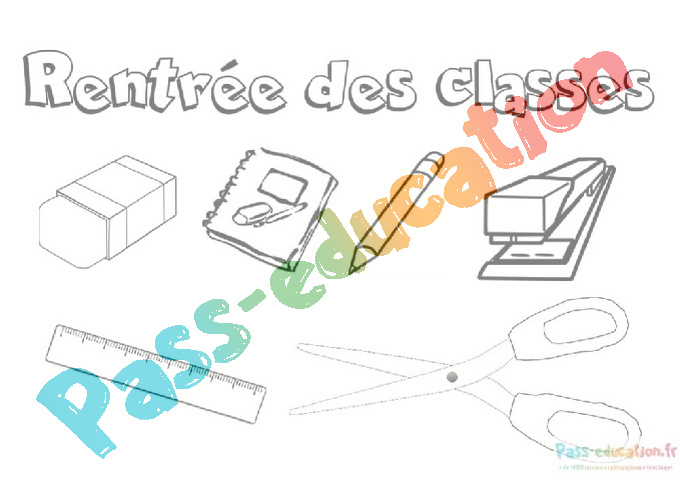 Coloriage gratuit rentrée scolaire : téléchargez et imprimez des ...