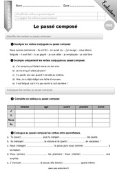 Le passé composé - Examen Evaluation - Bilan : Primaire 5 - PDF à imprimer