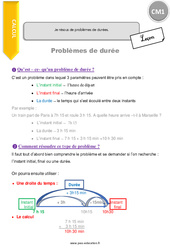 Je résous de problèmes de durées - Cours, Leçon : Primaire 4 - PDF à imprimer