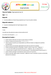 Regroupement par 10 - Combinaison des symboles et des chiffres : Maternelle 1, 2, Primaire 1, 2 - PDF à imprimer