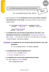 Je maîtrise les groupes nominaux et leur extension. - Cours, Leçon : Primaire 5 - PDF à imprimer