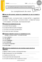 Je maîtrise les groupes nominaux et leur extension. - Exercices  : Primaire 5 - PDF à imprimer