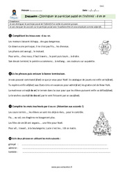 Distinguer participe passé et infinitif - Examen Evaluation - Bilan : Primaire 4 - PDF à imprimer