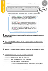 Le futur d’être, avoir et des verbes fréquents - Exercices avec correction : Primaire 4 - PDF à imprimer