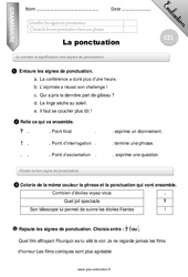 La ponctuation - Examen Evaluation - Bilan : Primaire 2 - PDF à imprimer
