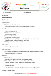 Cabinet de géométrie - Vie sensorielle - Montessori - Atelier 7 : Maternelle 1, 2, Primaire 1, 2 - PDF à imprimer