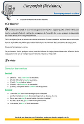 Imparfait (Révisions) - Soutien scolaire - Aide aux devoirs : Primaire 5 - PDF à imprimer