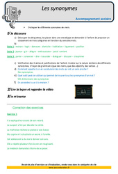 Synonymes - Soutien scolaire - Aide aux devoirs : Primaire 5 - PDF à imprimer