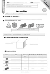 Solides - Examen Evaluation - Bilan : Primaire 4 - PDF à imprimer