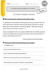 Futur simple des verbes en - dre et - oir - Exercices : Primaire 5 - PDF à imprimer