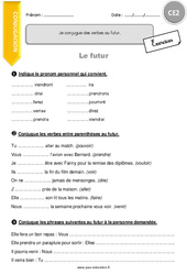 Verbes irréguliers au futur - Exercices : Primaire 3 - PDF à imprimer
