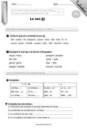 Son [j] - Examen Evaluation - Bilan : Primaire 2 - PDF à imprimer