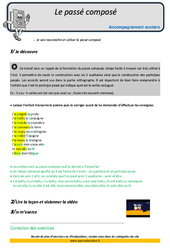 Passé composé - Soutien scolaire - Aides aux devoirs : Primaire 5 - PDF à imprimer