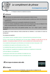 Compléments de phrase - Soutien scolaire - Aide aux devoirs : Primaire 5 - PDF à imprimer