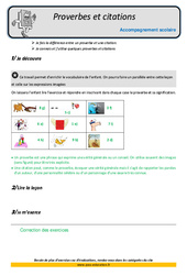 Proverbes et citations - Soutien scolaire - Aide aux devoirs : Primaire 5 - PDF à imprimer