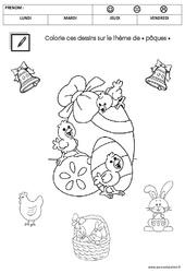 Coloriage - Pâques : Maternelle 1 - PDF à imprimer