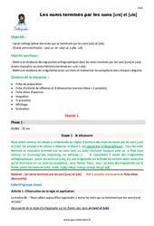Noms terminés par les sons - ure et - ule - Séquence - Fiche de préparation : Primaire 4 - PDF à imprimer