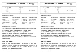 Son y - u - û - eu - Phonologie - Etude des sons : Primaire 2 - PDF à imprimer