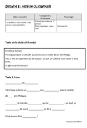 Recette du clafoutis - Dictée préparée - Semaine 6 : Primaire 2 - PDF à imprimer