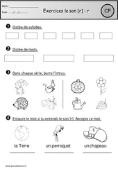 Révisions - Son r - Etude des sons : Primaire 1 - PDF à imprimer