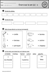 Révisions - Son o fermé - Etude des sons : Primaire 1 - PDF à imprimer
