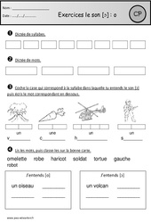 Révisions - Son o ouvert - Etude des sons : Primaire 1 - PDF à imprimer