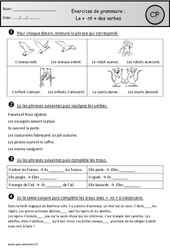 nt des verbes - Exercices - Grammaire : Primaire 1 - PDF à imprimer