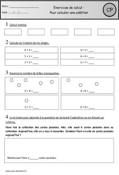 Révisions - Calculer une addition : Primaire 1 - PDF à imprimer