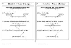 Tracer à la règle - Cours, Leçon : Primaire 1 - PDF à imprimer