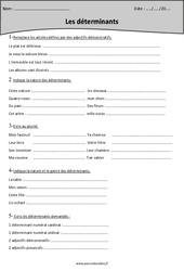 Exercices avec correction - Déterminants : Primaire 5 - PDF à imprimer
