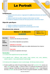 Ecrire un portrait - Production d'écrit - Séquence - Fiche de préparation : Primaire 4, 5 - PDF à imprimer