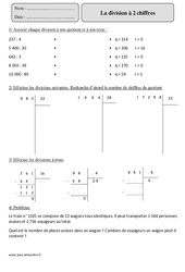 Division à 2 chiffres - Révisions  : Primaire 5 - PDF à imprimer