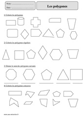 Polygones - Révisions : Primaire 5 - PDF à imprimer