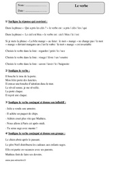 Verbe - Exercices  : Primaire 4 - PDF à imprimer
