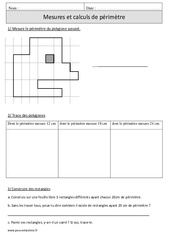 Périmètre - Exercices avec correction : Primaire 4 - PDF à imprimer