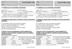 Accord sujet verbe - Exercices  : Primaire 3 - PDF à imprimer