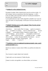 Verbe conjugué - Exercices  : Primaire 4 - PDF à imprimer