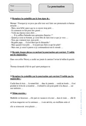 Ponctuation - Exercices  : Primaire 4 - PDF à imprimer