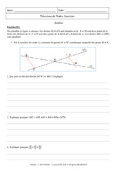 Synthèse - Théorème de Thalès - Révisions : Secondaire 3 - PDF à imprimer