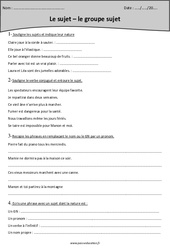 Groupe sujet - Sujet - Fiche de révisions : Primaire 4 - PDF à imprimer