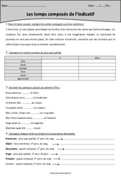 Passé composé - plus - que - parfait - Futur antérieur - Passé antérieur - Exercices : Primaire 5 - PDF à imprimer