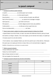 Passé composé - Révisions avec correction : Primaire 5 - PDF à imprimer